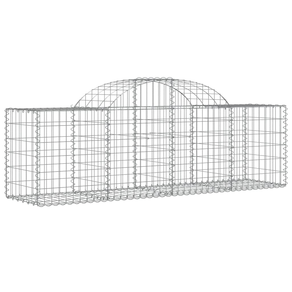Cestas Gaviones 2 Uds Forma De Arco Hierro 200x50x60/80 Cm_2