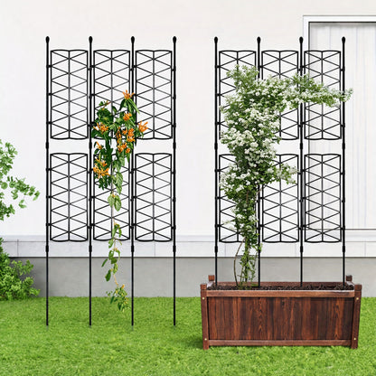 Enrejado Trepadoras 46x125cm Metal Negro | Nyana Garden_0