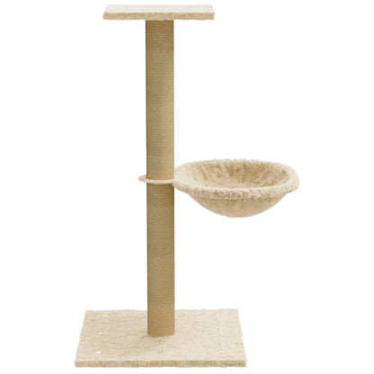 Rascador Para Gatos Con Poste De Sisal Crema 74 Cm_4