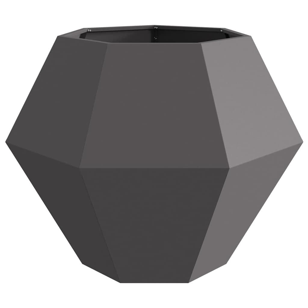 Jardinera 2 Pcs Negro 100 X 100 X 80 Cm Acero_5