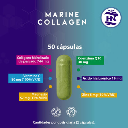 Pack Colágeno Marino Con Ácido Hialurónico (50 Cápsulas) + Creatina Monohidrato En Polvo Sin Sabor (306 G)_1