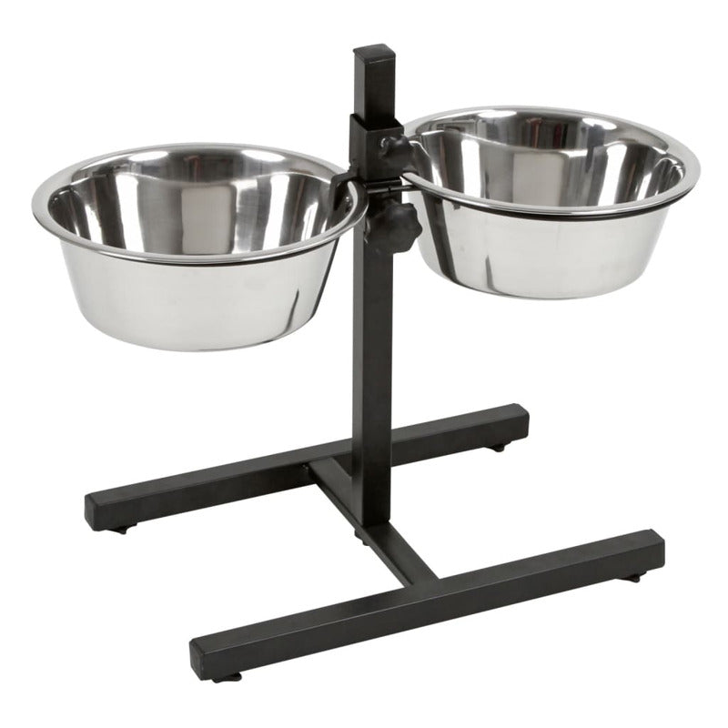 Kerbl Comedero Con Soporte Negro 2x2,8 L 43 Cm_5