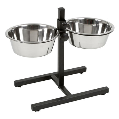 Kerbl Comedero Con Soporte Negro 2x2,8 L 43 Cm_5