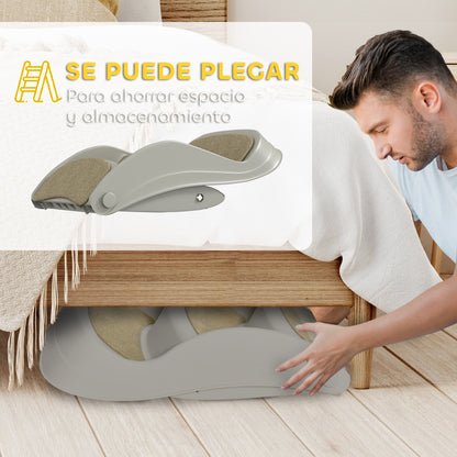 Pawhut Escalera Para Perros Pequeños Plegable De 3 Peldaños 49x38x38 Cm Gris_4