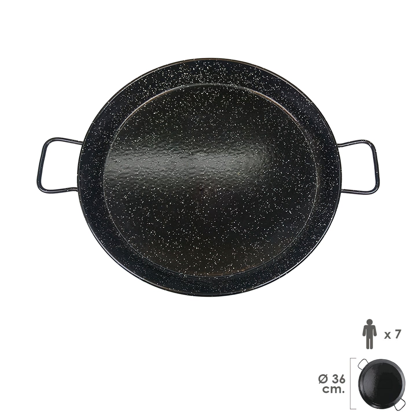 Paellera Valenciana esmaltada 7 personas 36 cm_0
