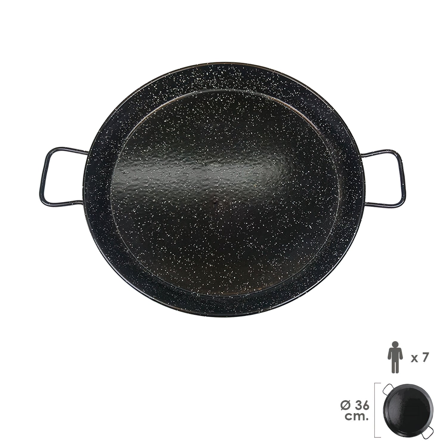 Paellera Valenciana esmaltada 7 personas 36 cm_0