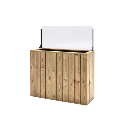 Jardinera Alta De Madera Autoportante Con Cortavientos 40 Cm 100 X 34,5 X 80 Cm Hortalia_1