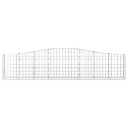 Cestas De Gaviones 4 Uds Forma De Arco Hierro 400x30x80/100 Cm_3