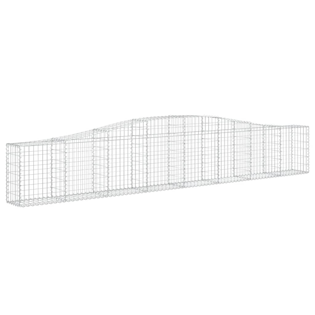 Cestas De Gaviones 9 Uds Forma De Arco Hierro 400x30x60/80 Cm_2