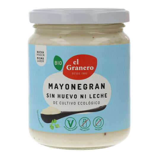 Mayonegran Mayonesa Sin Huevo Bio El Granero, 245 g
