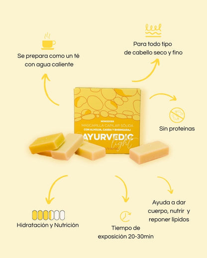 Ayurvedic Light Mask - Mascarilla Sólida Hidratante, Grado Emoliente + 6 X 15 G Bio Sakure_1