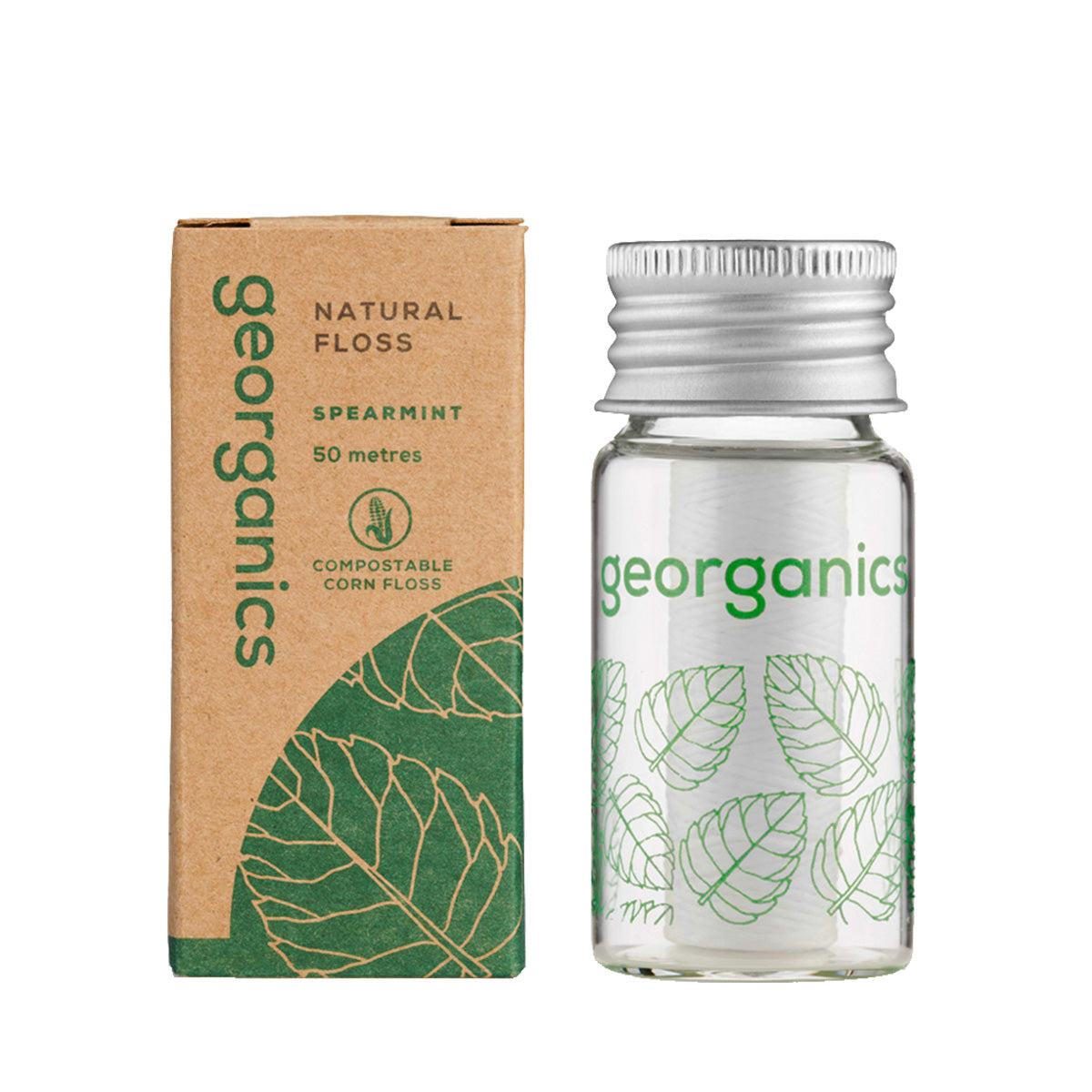 Hilo Dental  Vegano Biodegradable - Hierbabuena 50 metros