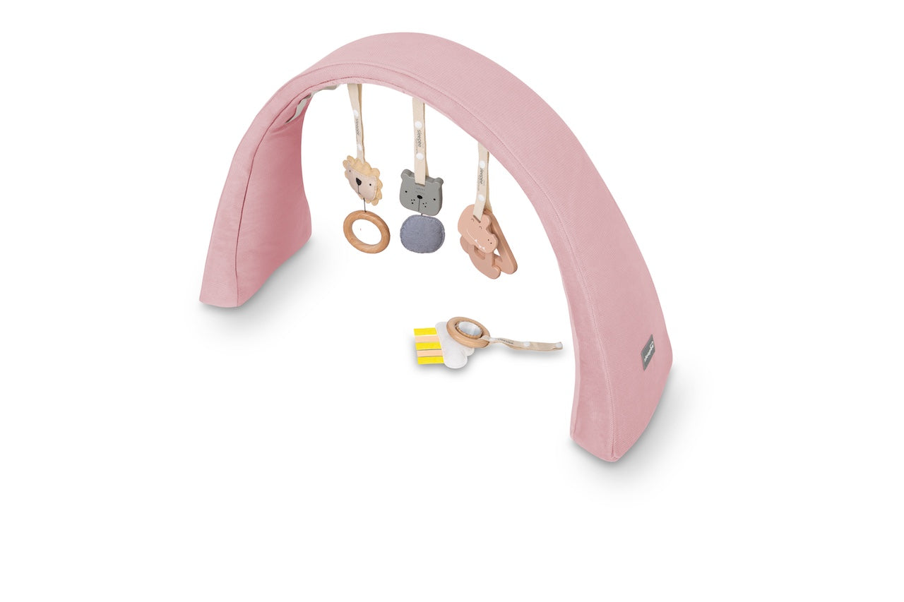 Cuna Nido 3 En 1 Con Arco De Juegos - Pink_1