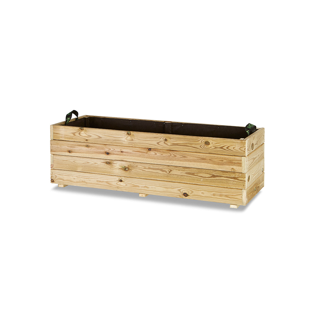 Jardinera Rectangular De Madera Tratada Para Exterior Ghio Hortalia 120x45x40 Cm_0