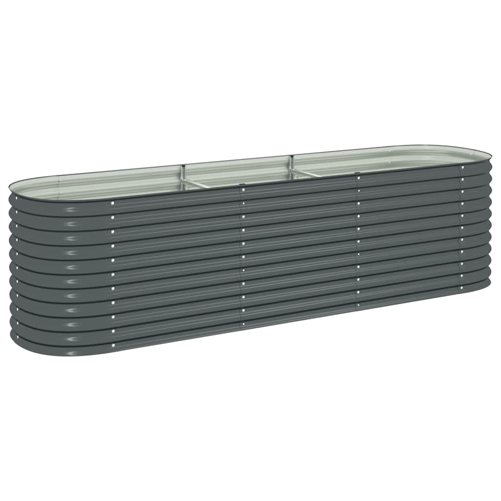 Arriate De Acero Galvanizado Gris 320x80x81 Cm_0