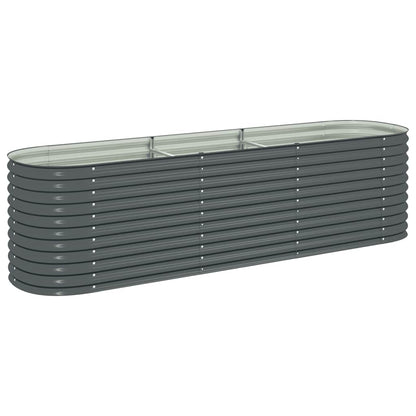 Arriate De Acero Galvanizado Gris 320x80x81 Cm_0