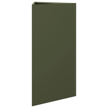 Jardinera Triangular Acero Verde Oliva 40x34,5x75 Cm_3