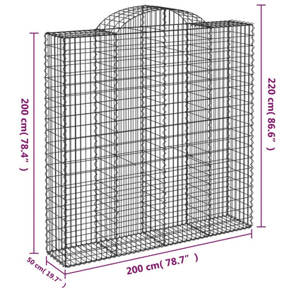 Cestas De Gaviones 10 Uds Forma De Arco Hierro 200x50x200/220cm_5