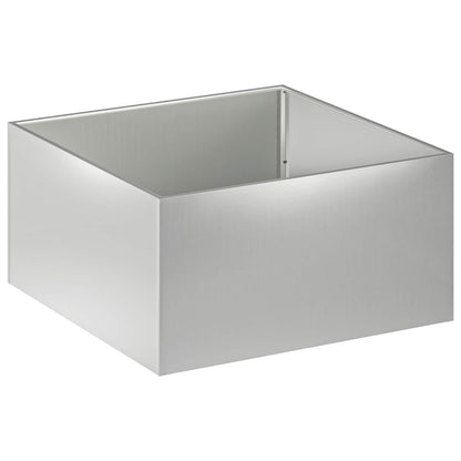 Macetero De Jardín Plateado 80 X 80 X 40 Cm Acero Galvanizado_0