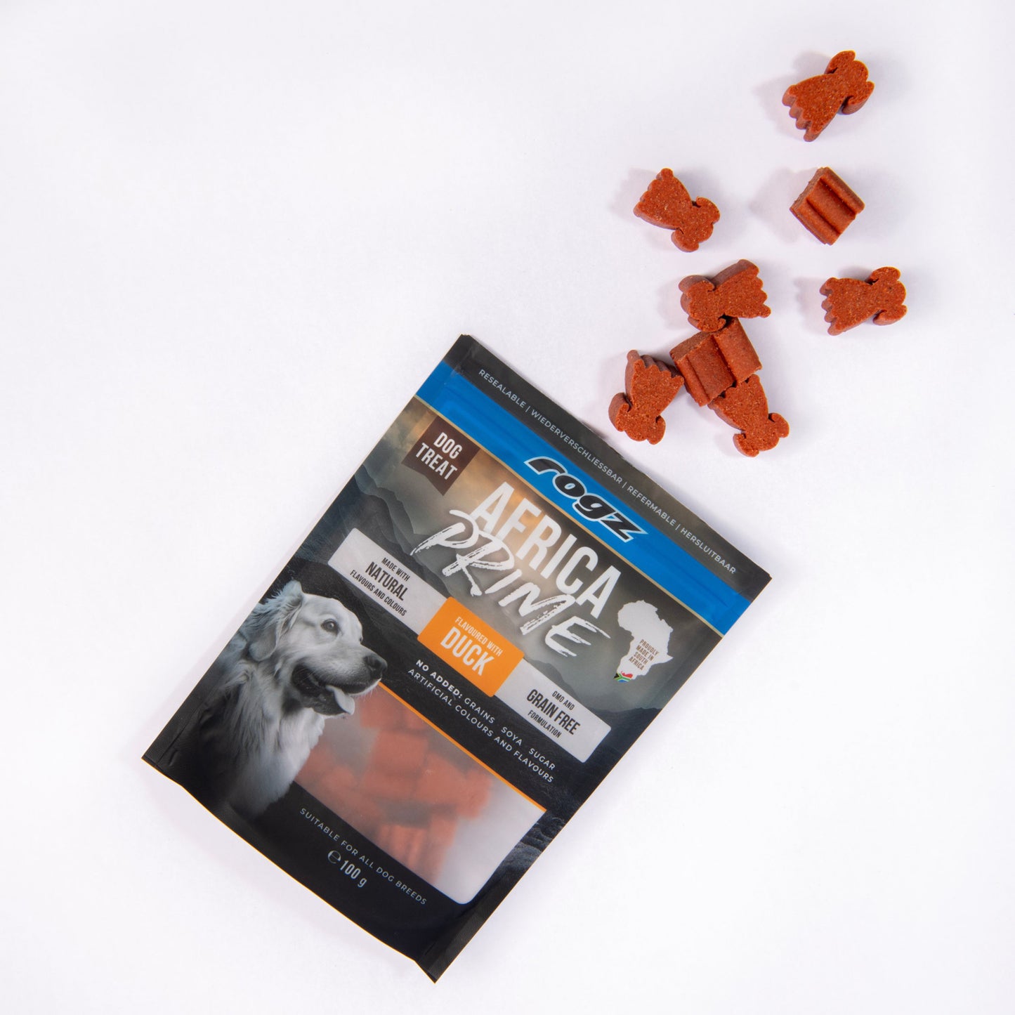 Rogz Snack Para Perros Sabor Pato 6x100g Premio Semihúmedo_3