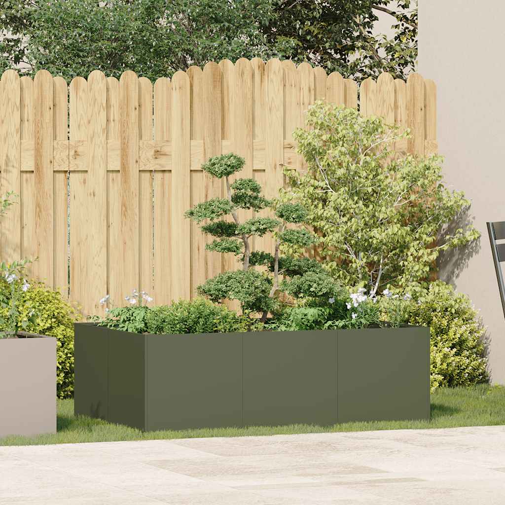 Jardinera Acero Verde Oliva 120x80x40cm_2