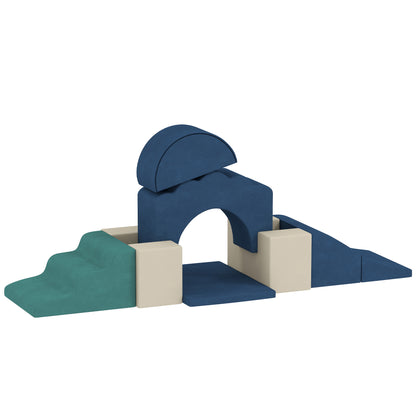 Bloques De Espuma Aiyaplay Terciopelo, Espuma Pu 30d Azul 50x40x25 Cm_4