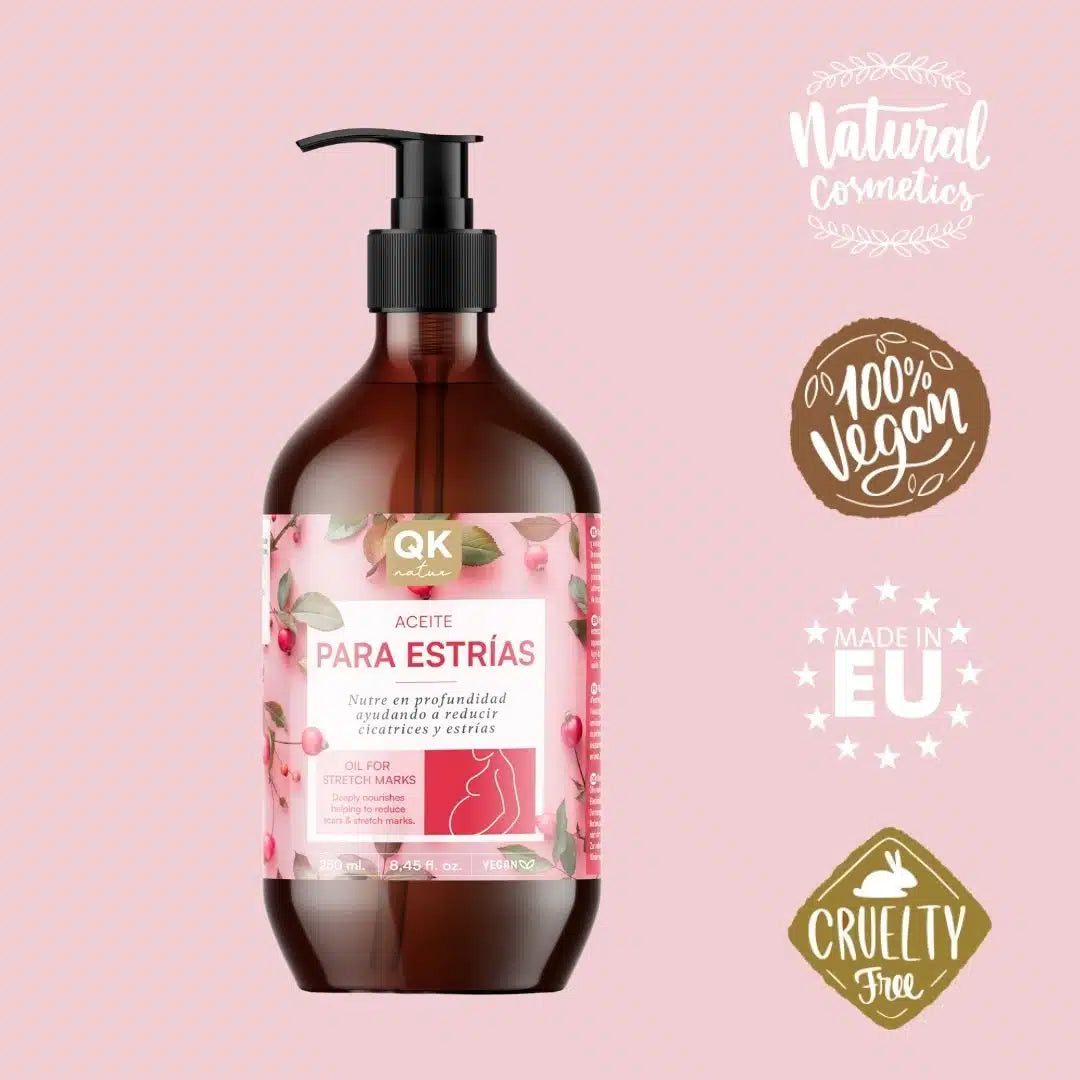 QKnatur - Aceite Antiestrías 250 Ml. Con Rosa Mosqueta - Ayuda A Reducir Y Prevenir La Apariencia De Cicatrices_5