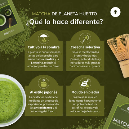 Té Matcha Grado Ceremonial Premium Planeta Huerto 200 g