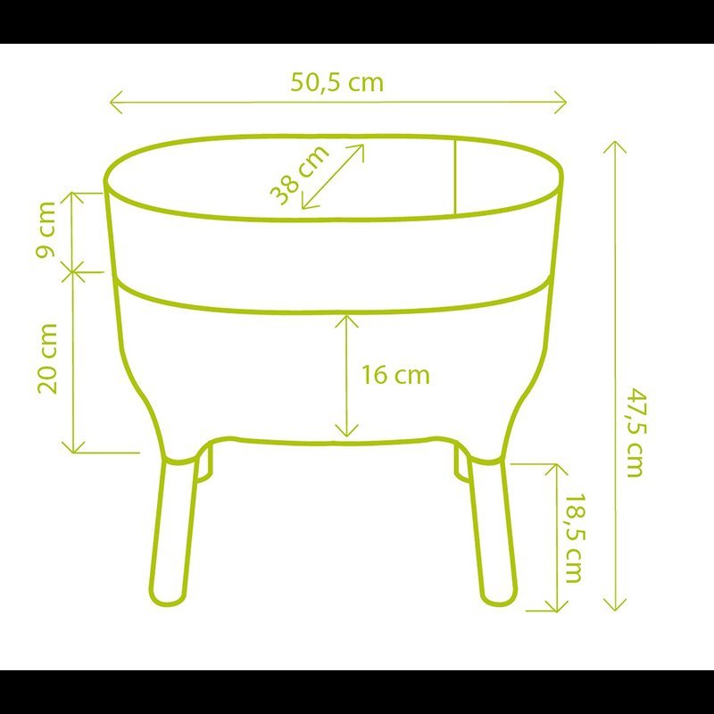 Jardinera Elevada Urbalive Low Marrón Con Auto-riego_3