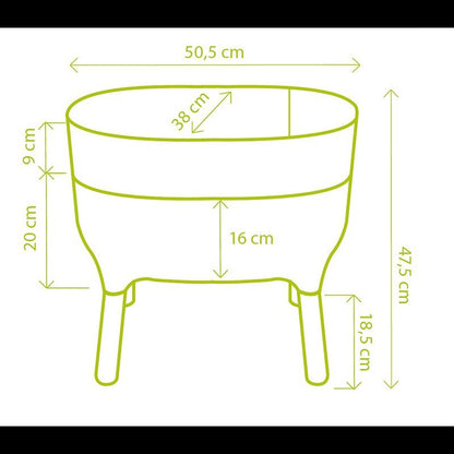 Jardinera Elevada Urbalive Low Marrón Con Auto-riego_3