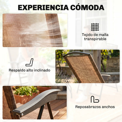 Outsunny Conjunto Mesa Y 2 Sillas Muebles Jardín De Exterior Patio Terraza_5