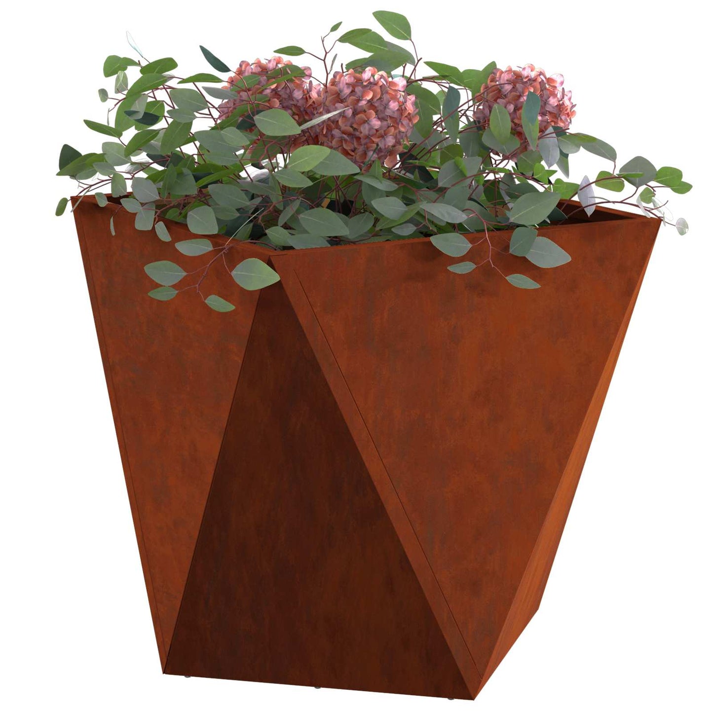 Jardinera Oxidado 40 X 40 X 40 Cm Acero Autopatinable_2