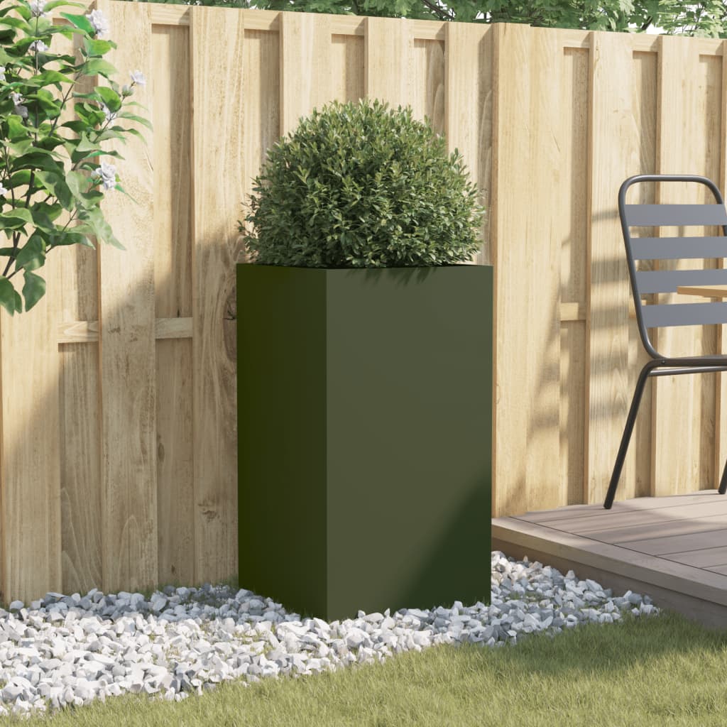 Jardinera Acero Verde Oliva 42x38x75 Cm_2