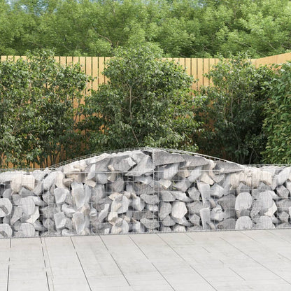 Cestas De Gaviones 25 Uds Forma De Arco Hierro 400x50x60/80 Cm_1