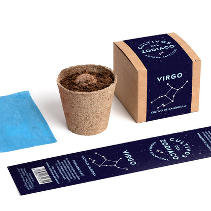 Cultivos del Zodiaco – Virgo, Kit de Cultivo con Semillas de Caléndula - Resetea_3