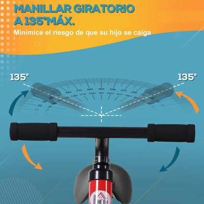 Homcom Bicicleta De Equilibrio Con Pedales Y Ruedas Entrenamiento Extraíbles_5