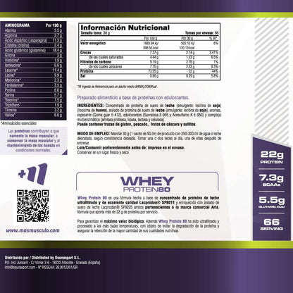 Whey Protein80 - 2 Kg - Caramelo Cremoso - Aumenta La Masa Muscular - Masmusculo_5