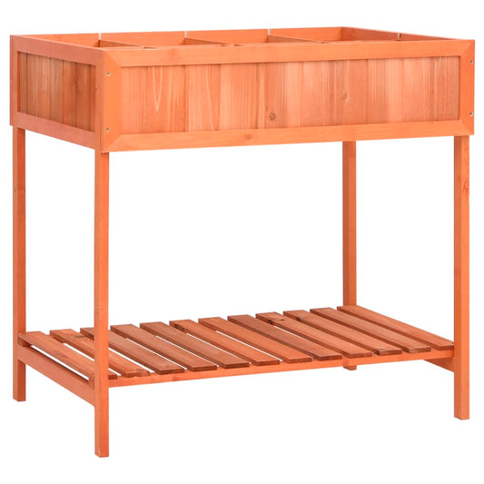 Jardinera Huerto Madera Maciza De Abeto 80x60x80 Cm_0