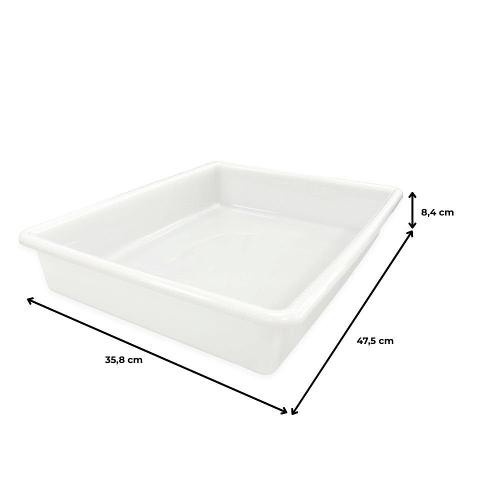 5 Bandejas Uso Alimentario Con Tapa: 10,7l Sin Bpa's (48,5 X 36,8 X 8,5cm) - Cocinas, Restaurantes, Hostelería, Catering_3
