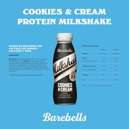 Batido Proteico 24 Gramos De Proteína Sabor Cookies &amp; Cream 330ml Barebells_2
