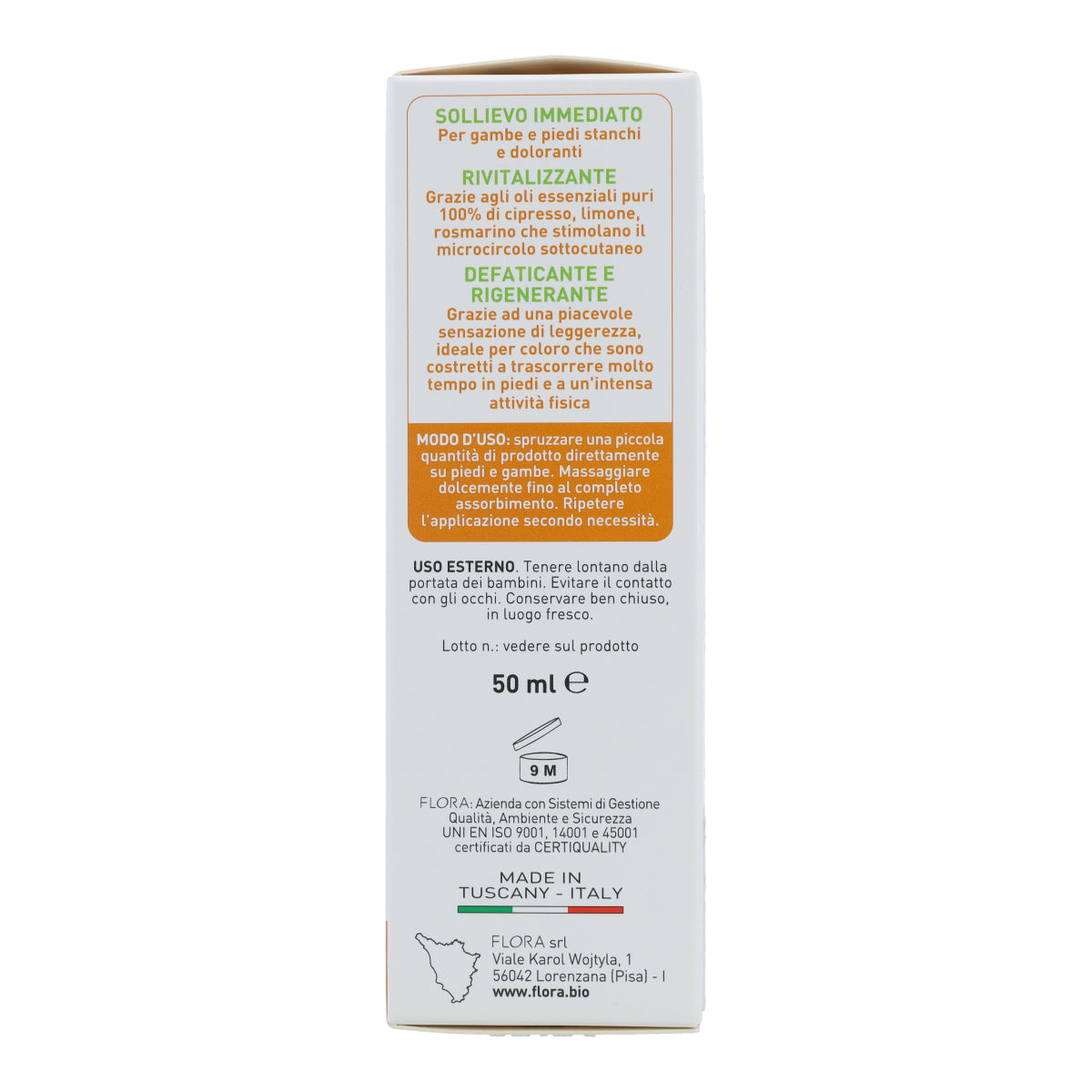Spray para piernas cansadas Rigenerante Flora 50ml
