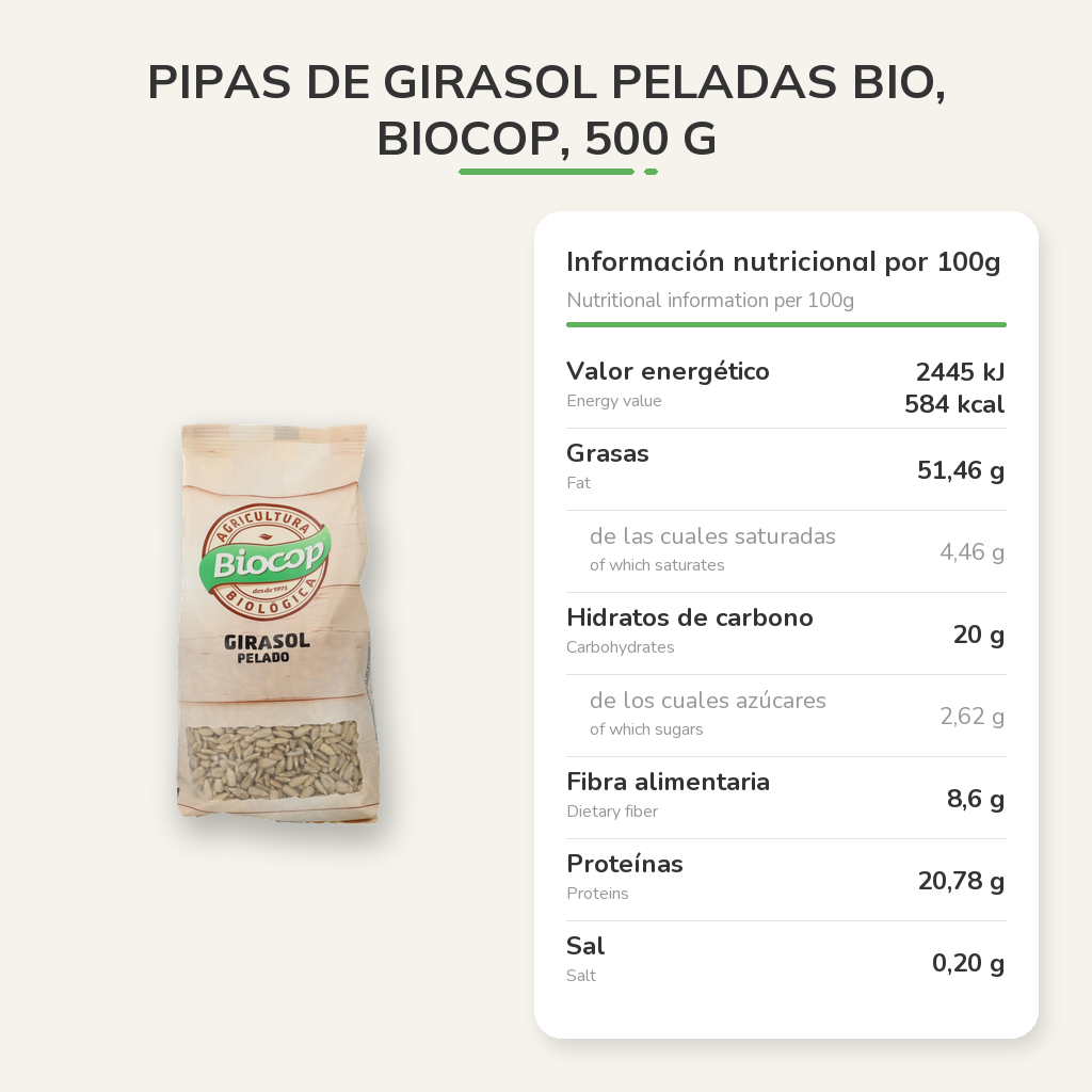 Información nutricional