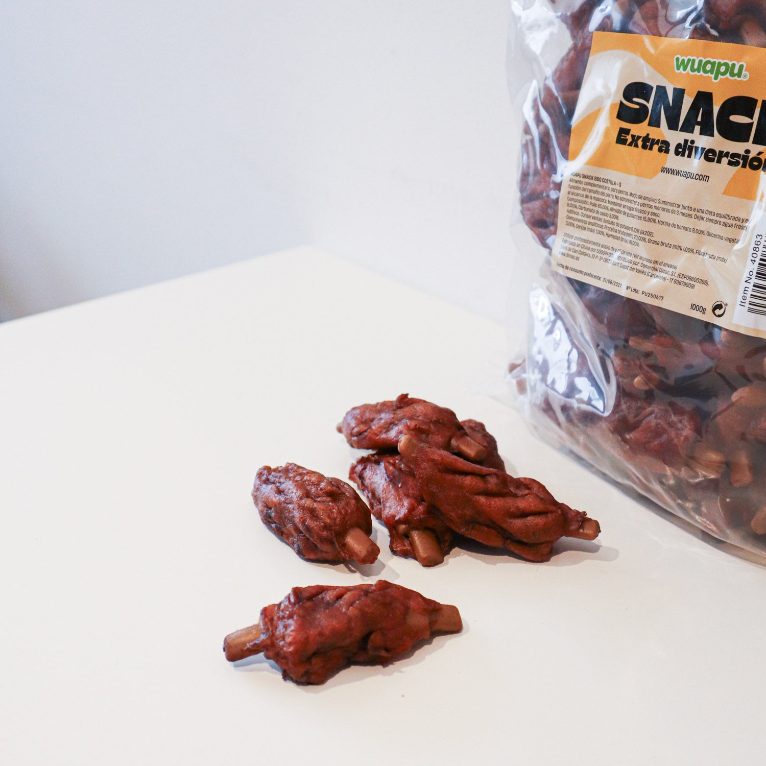 Snack Barbacoa Para Perro Costilla Pequeña Wuapu (1kg-63ud)_1
