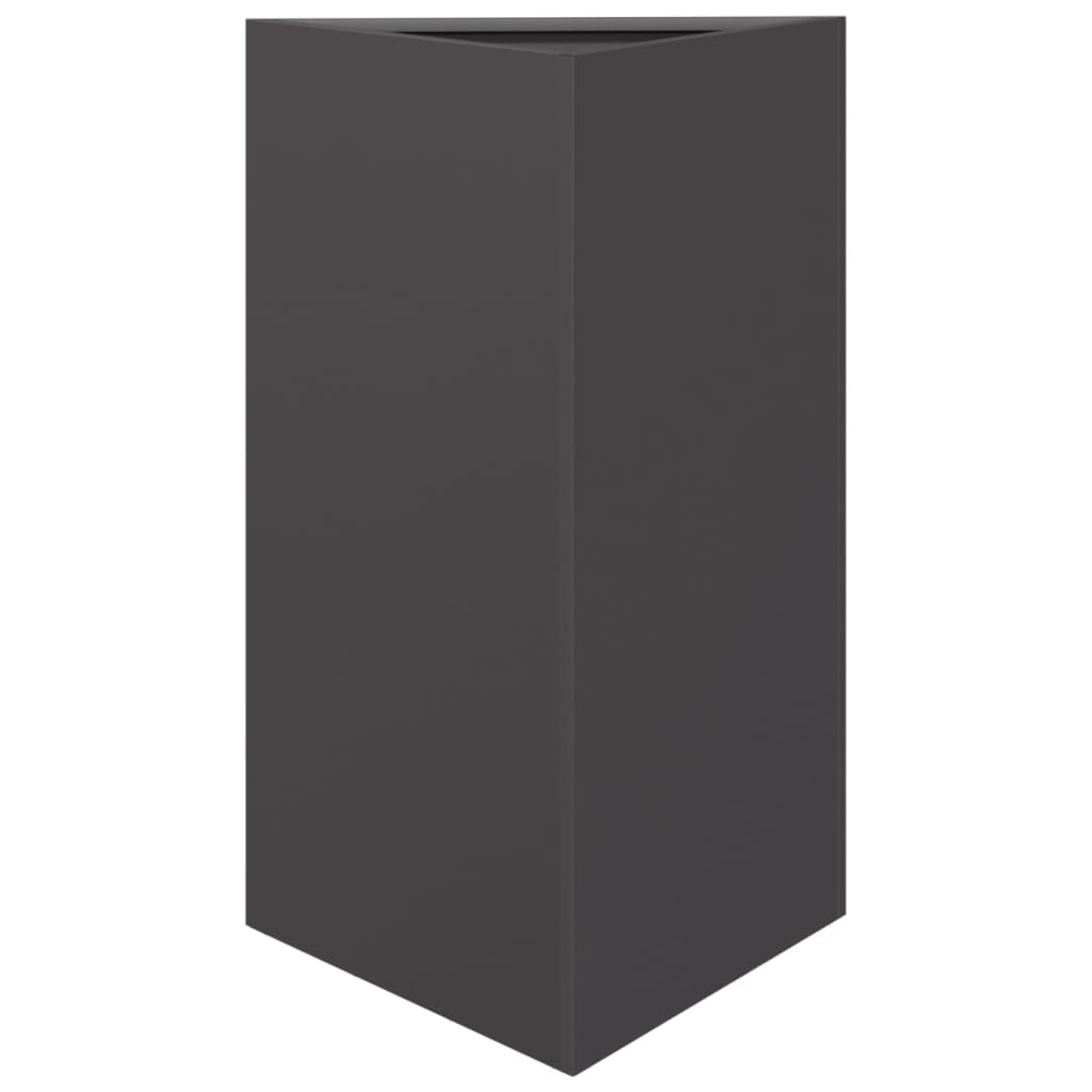 Jardinera Triangular Acero Negro 50x43x75 Cm_0