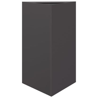Jardinera Triangular Acero Negro 50x43x75 Cm_0