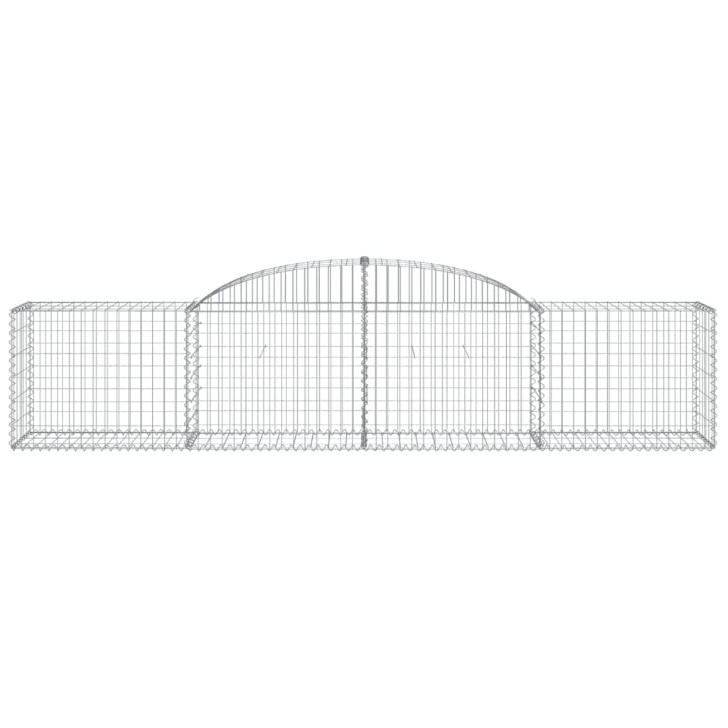 Cestas De Gaviones 8 Uds Forma De Arco Hierro 300x50x60/80 Cm_3