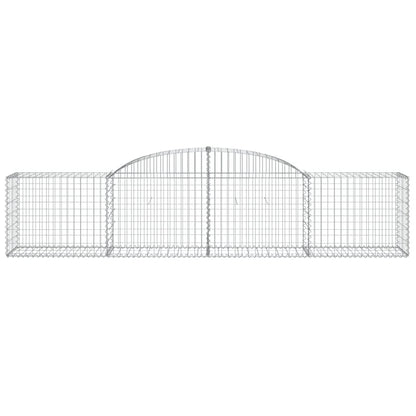 Cestas De Gaviones 6 Uds Forma De Arco Hierro 300x50x60/80 Cm_3