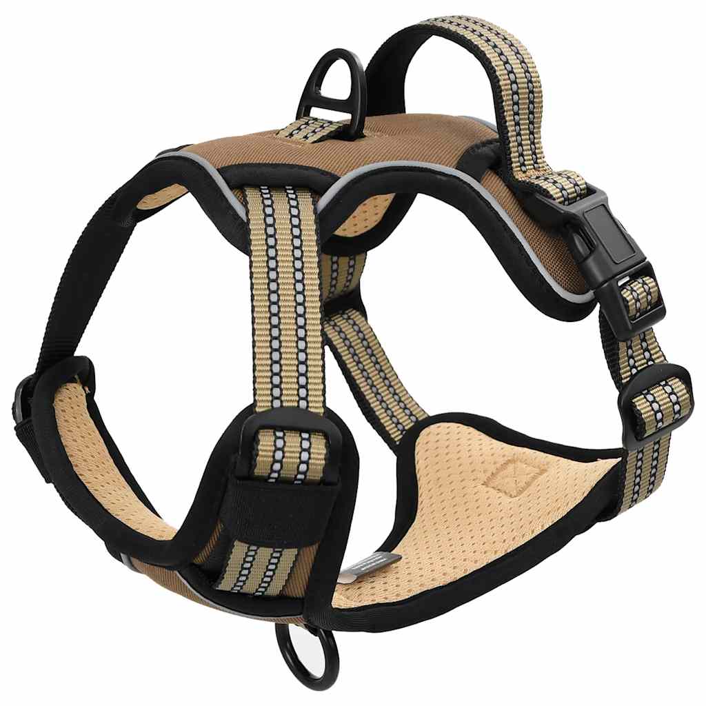 Arnés Para Perros Con Bandas Reflectantes Ajustables Marrón Xl_4