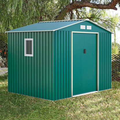 Caseta Metálica High Door Mallorca Verde - Espacio Y Ventilación 2,77x2,12x1,91 M / Multicolor_1