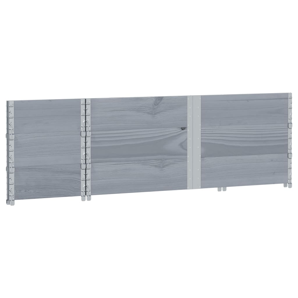 Jardinera De Madera Maciza De Pino Gris 150x50 Cm_5